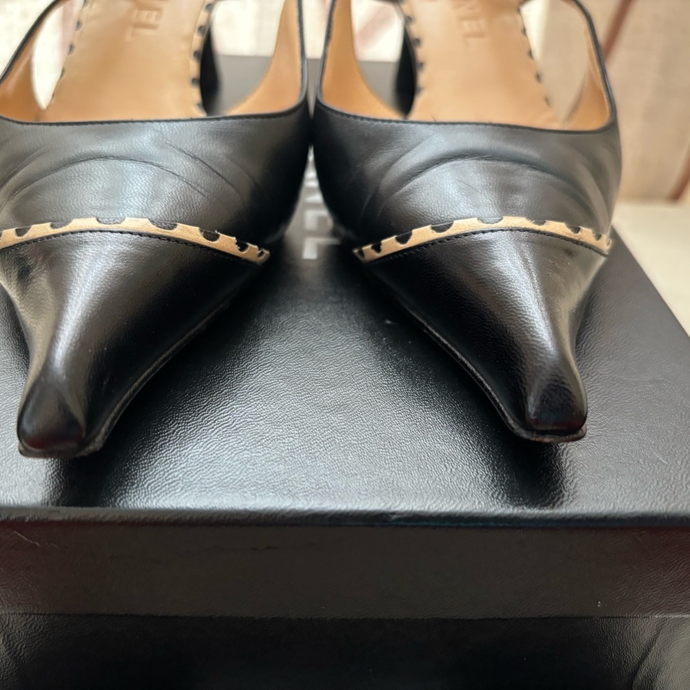 🆕 Chanel cc stitching Slingback, in Box - Picture 2 of 9